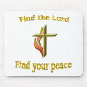 Find the Lord find your peace Mouse Mat