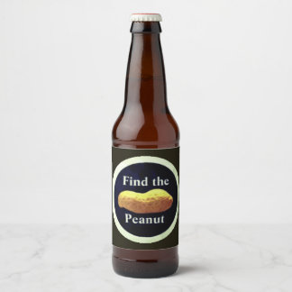 FIND THE PEANUT BEER BOTTLE LABEL