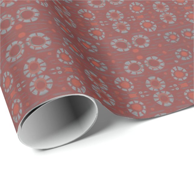 "Find the rabbit" rustic pattern, earth tones Wrapping Paper (Roll Corner)