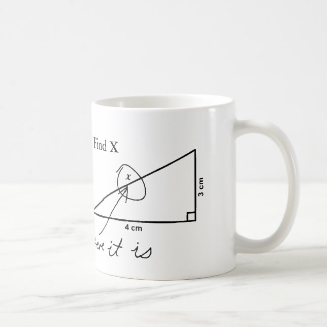 Find X funny Math Test Coffee Mug (Right)