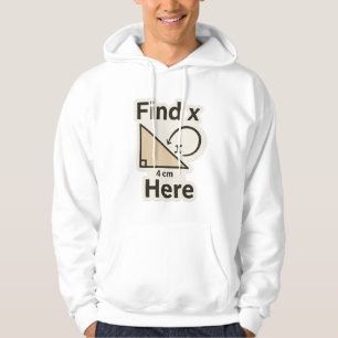 Find X Math Joke Sticker – Funny Geometry Pun Hoodie