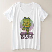 Find Your Balance – Cute Yoga Frog Women's T-Shirt