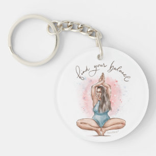 "Find Your Balance" Keychain Acrylic