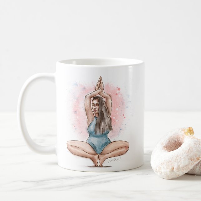 Find Your Balance Mug | Yoga Posture (With Donut)