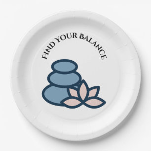 Find Your Balance Paper Plate
