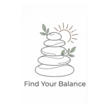 Find Your Balance Zen Aesthetic Poster