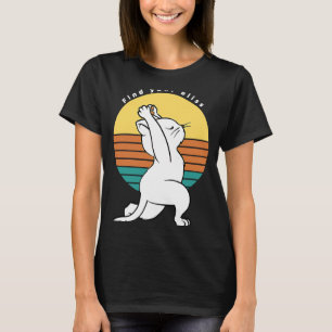 Find Your Bliss Retro Yoga Cat Present T-Shirt