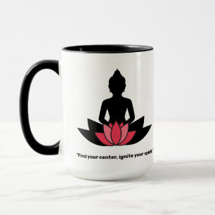 "Find your centre, ignite your spirit." YOGA LOVER Mug