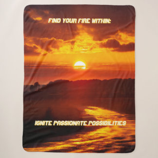 "Find Your Fire Within" Sherpa Blanket