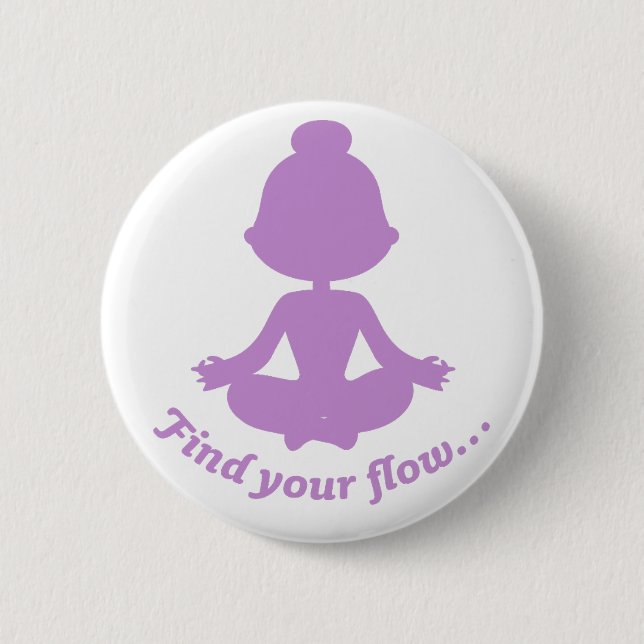 Find Your Flow Button (Purple) (Front)