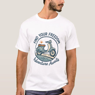 Find Your Freedom Retro Scooter Ride T-Shirt