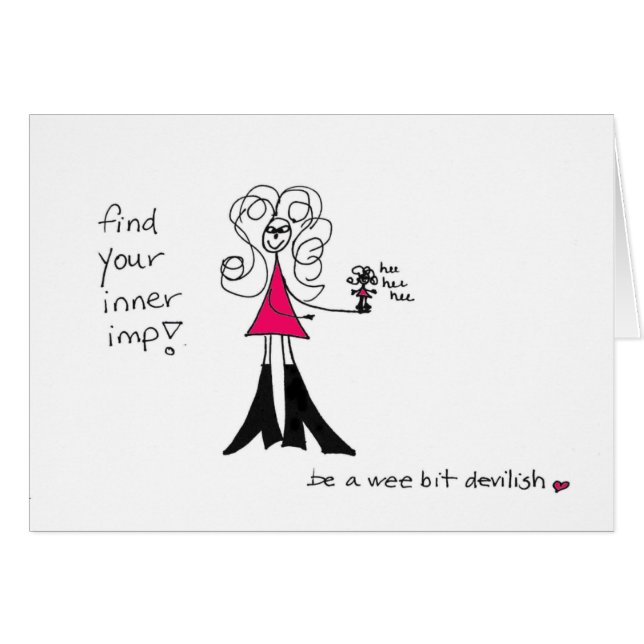 Find your inner imp Crazyhair card (Front Horizontal)