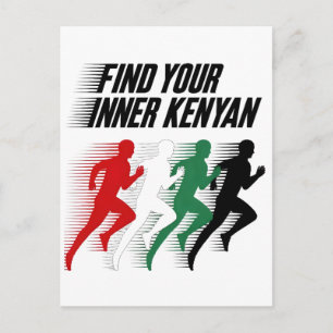 Find your inner Kenyan Marathon Postcard
