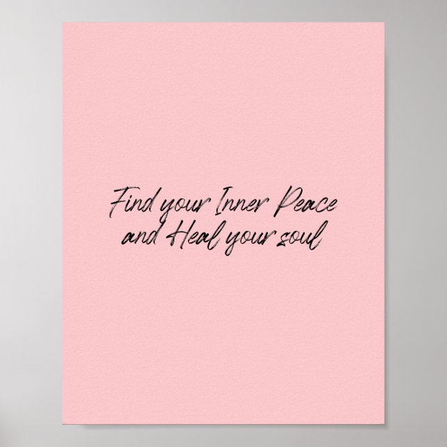 Find your Inner Peace and Heal your Soul. Poster (Front)