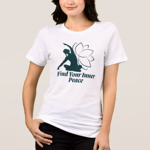 Find Your Inner Peace Yoga Quote Tri-Blend Shirt