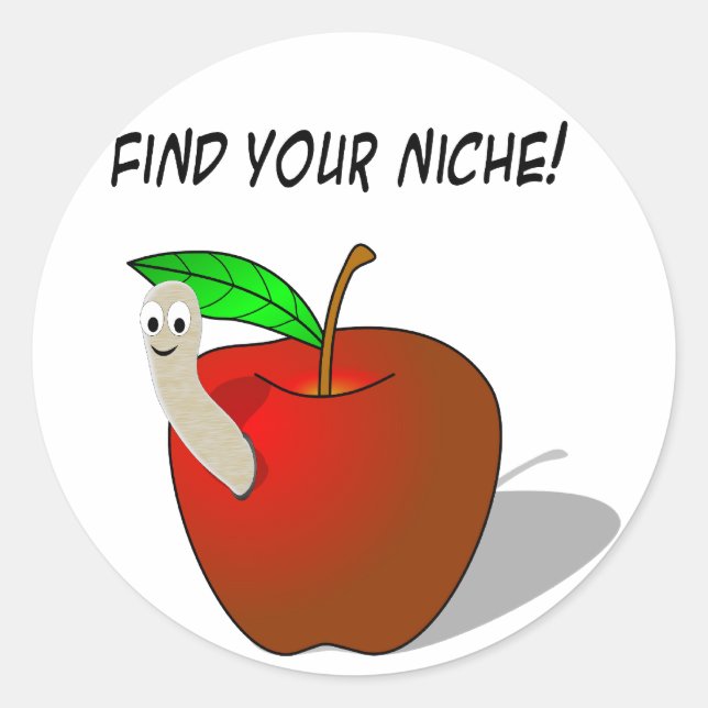 Find Your Niche Classic Round Sticker (Front)