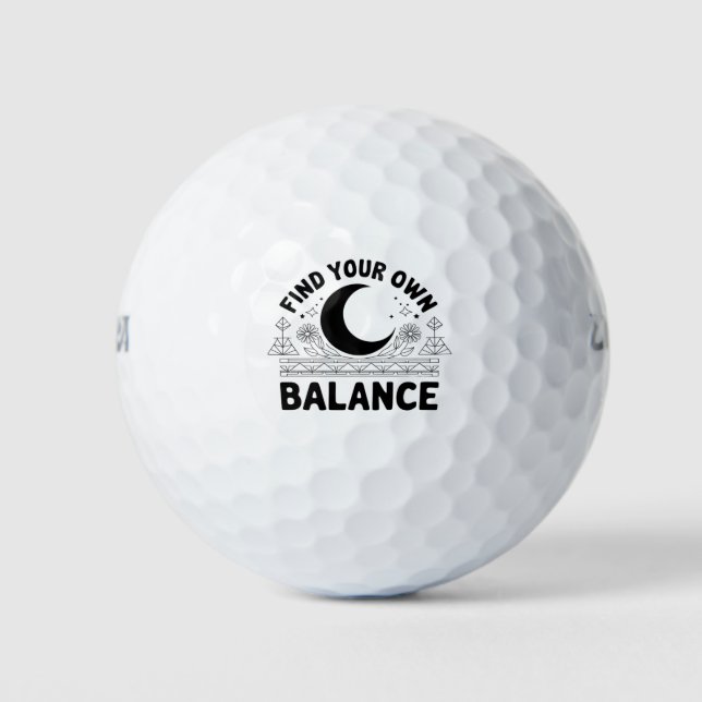 Find Your Own Balance Golf Balls (Front)