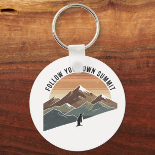 Find Your Own Summit– Inspirational Penguin Key Ring