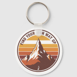 Find Your Own Way UP– Inspirational Penguin Design Key Ring