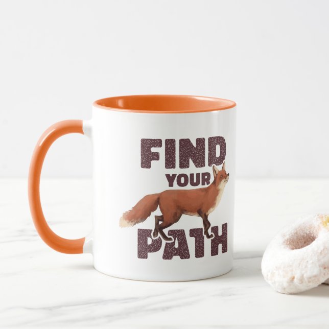 FIND YOUR PATH FOREST FOX MUG (With Donut)