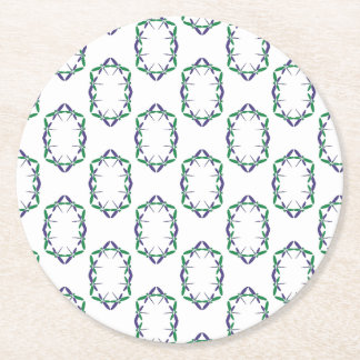 Find your peace dragonfly Honeycomb Round Paper Coaster