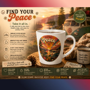 Find Your Peace Rustic Sunset Camper Mug Cosy Na