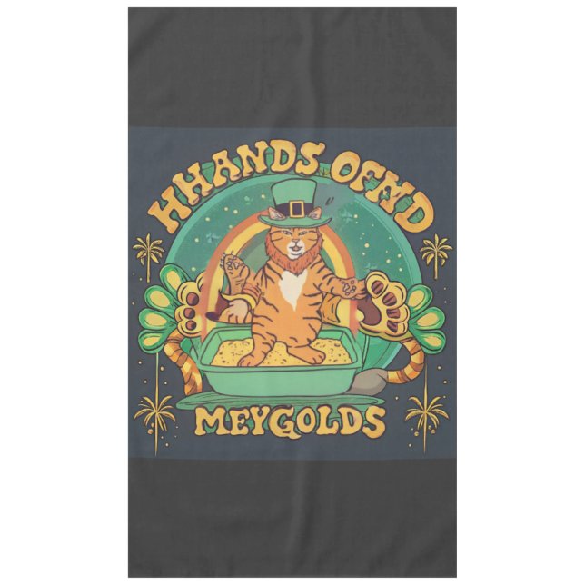 Find your Pot of Gold Green-filled Day of Joy! Tablecloth (Front)