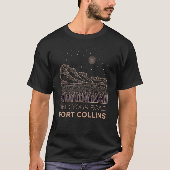 Find Your Road Outdoor Fort Collins Nature Collini T-Shirt (Front)