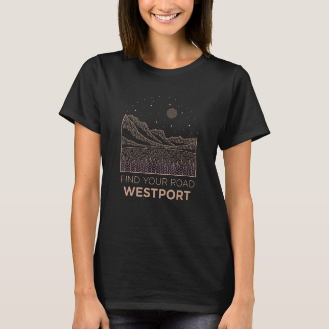 Find Your Road Outdoor Westport Nature Massachuset T-Shirt (Front)