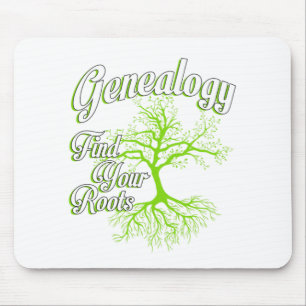 Find Your Roots Genealogy Family Historian Gift Mouse Mat