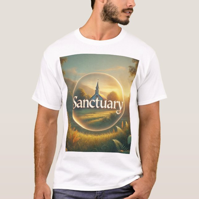 Find Your Sanctuary – Wear Your Faith with Style T-Shirt (Front)