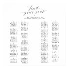 Find Your Seat Alphabetical Wedding Seating Chart