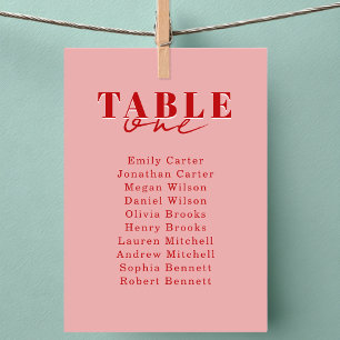 FIND YOUR SEAT! Blush Red Bold Font Wedding Invitation