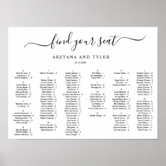 Find Your Seat Board Poster