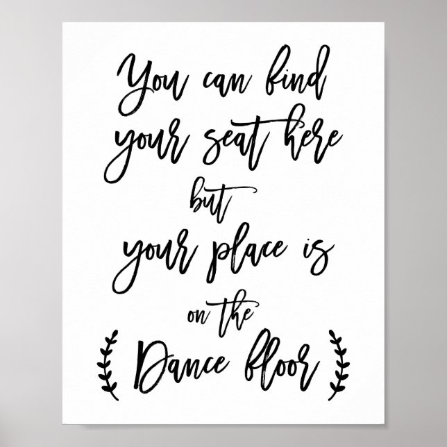 Find Your Seat Here Poster (Front)