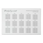 Find your seat simple script wedding seating chart