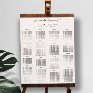 Find your seat simple wedding seating chart