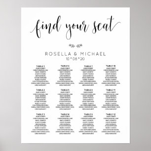 Find Your Seat - Wedding Seating Chart