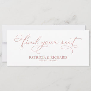 Find your Seat Wedding Seating Chart Title Card