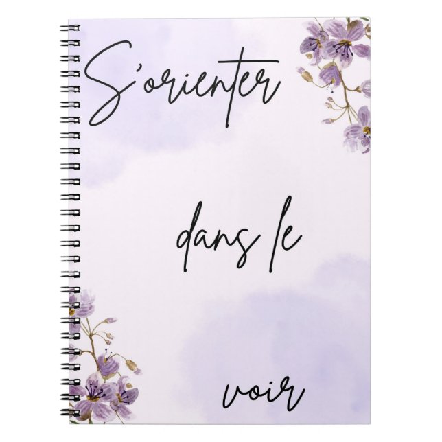 Find your way in the dark spiral notebook  (Front)