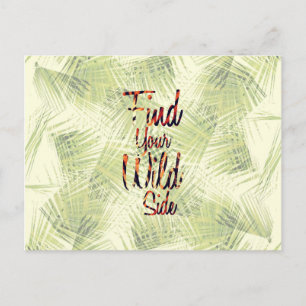"Find Your Wild Side" Typography Postcard