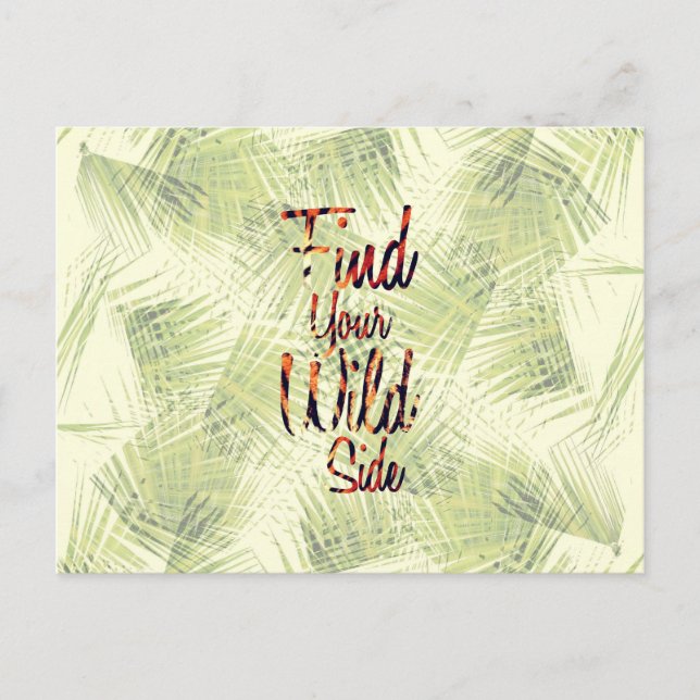 "Find Your Wild Side" Typography Postcard (Front)