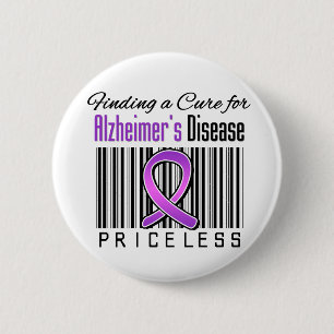 Finding a Cure For Alzheimers Disease PRICELESS 6 Cm Round Badge