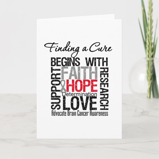 Finding a Cure For Brain Cancer Card (Front)