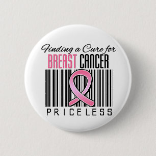 Finding a Cure For Breast Cancer PRICELESS 6 Cm Round Badge