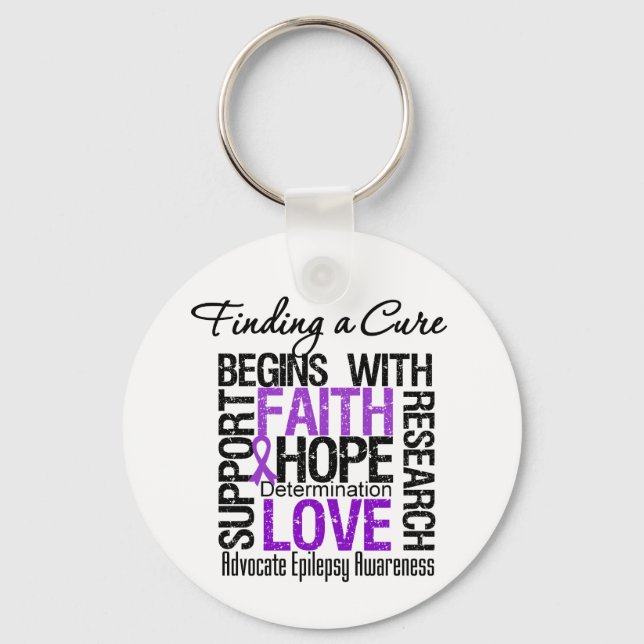 Finding a Cure For Epilepsy Key Ring (Front)