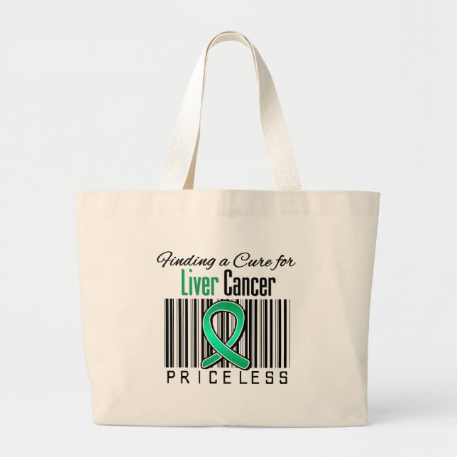 Finding a Cure For Liver Cancer PRICELESS Large Tote Bag (Front)