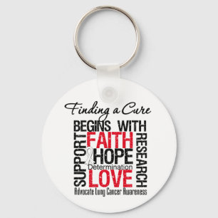 Finding a Cure For Lung Cancer Key Ring