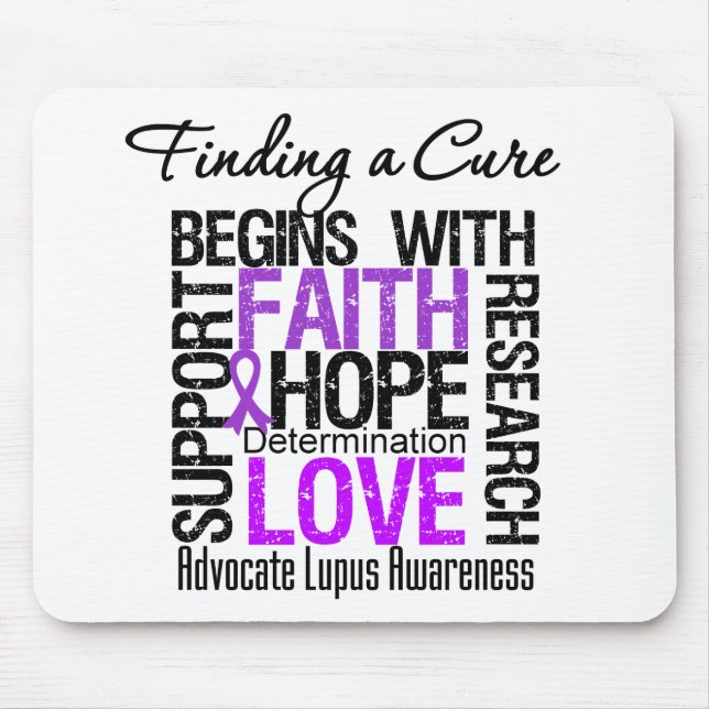 Finding a Cure For Lupus Mouse Mat (Front)