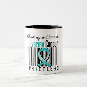Finding a Cure For Ovarian Cancer PRICELESS Two-Tone Coffee Mug